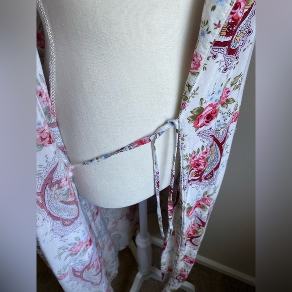 Victoria's Secret Vintage Gold Label Floral Paisley Print Robe Size Medium - Picture 4 of 11